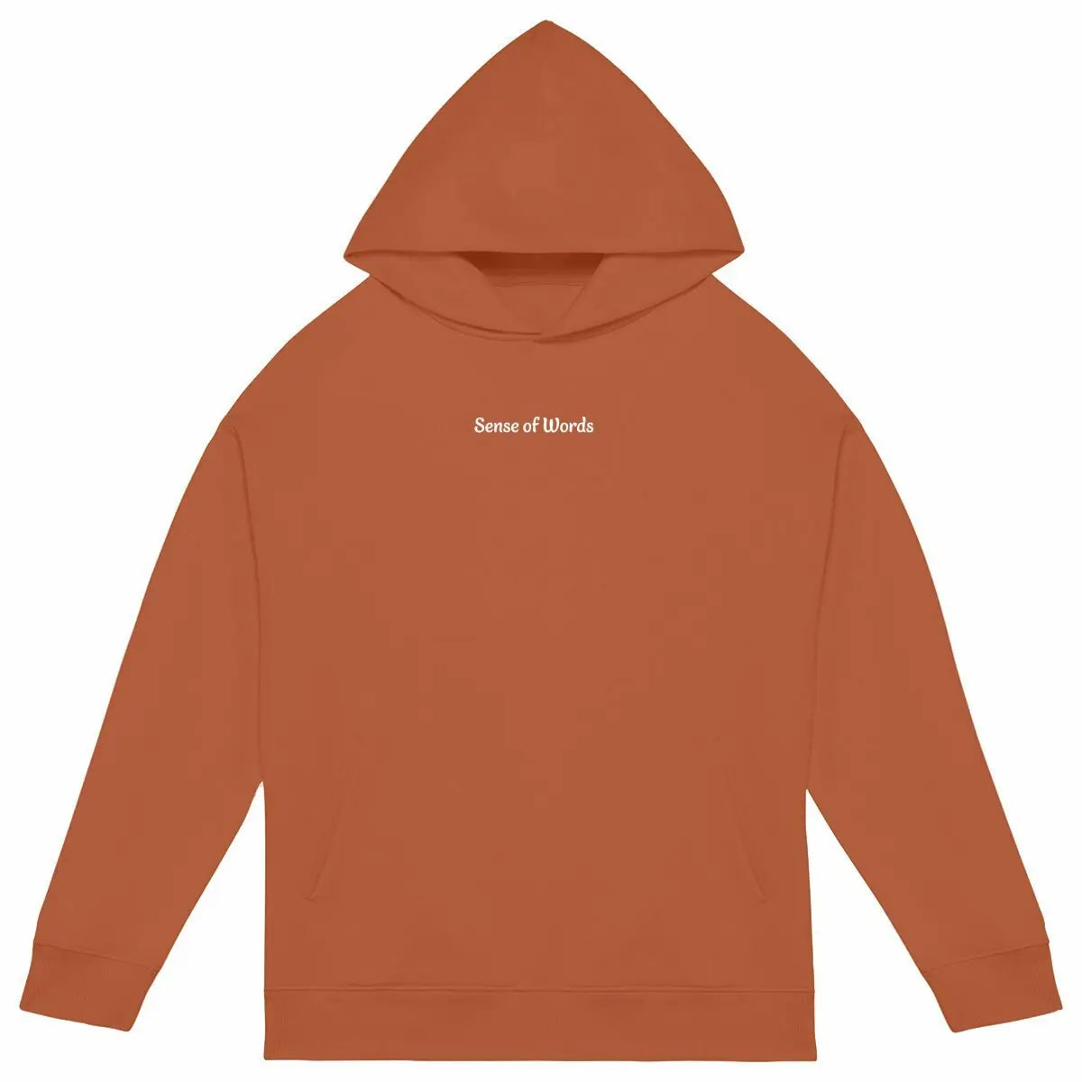 Sweatshirt Oversized face orange - Sense of Words